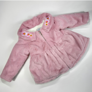 PEMBE PELUŞ YAKASI NAKIŞ İŞLEME KABANIMIZ  