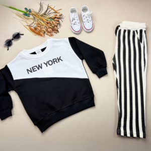 NEW YORK ÇİZGİLİ SİYAH TAKIM