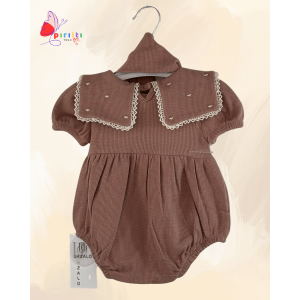 Kız Bebek Tulum Seti – Fiyonklu & Çoraplı Şık Tasarım 