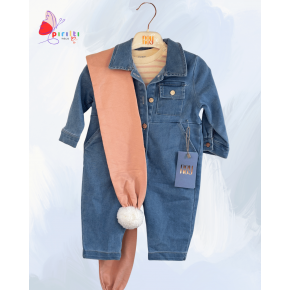 Kız Çocuk Kot Elbise Uzun Kollu – Şık ve Rahat Denim Elbise 