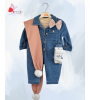 Kız Çocuk Kot Elbise Uzun Kollu – Şık ve Rahat Denim Elbise