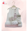 PUDRA FIRFIRLI TÜL KIZ BEBEK ELBİSESİ TAKIMI